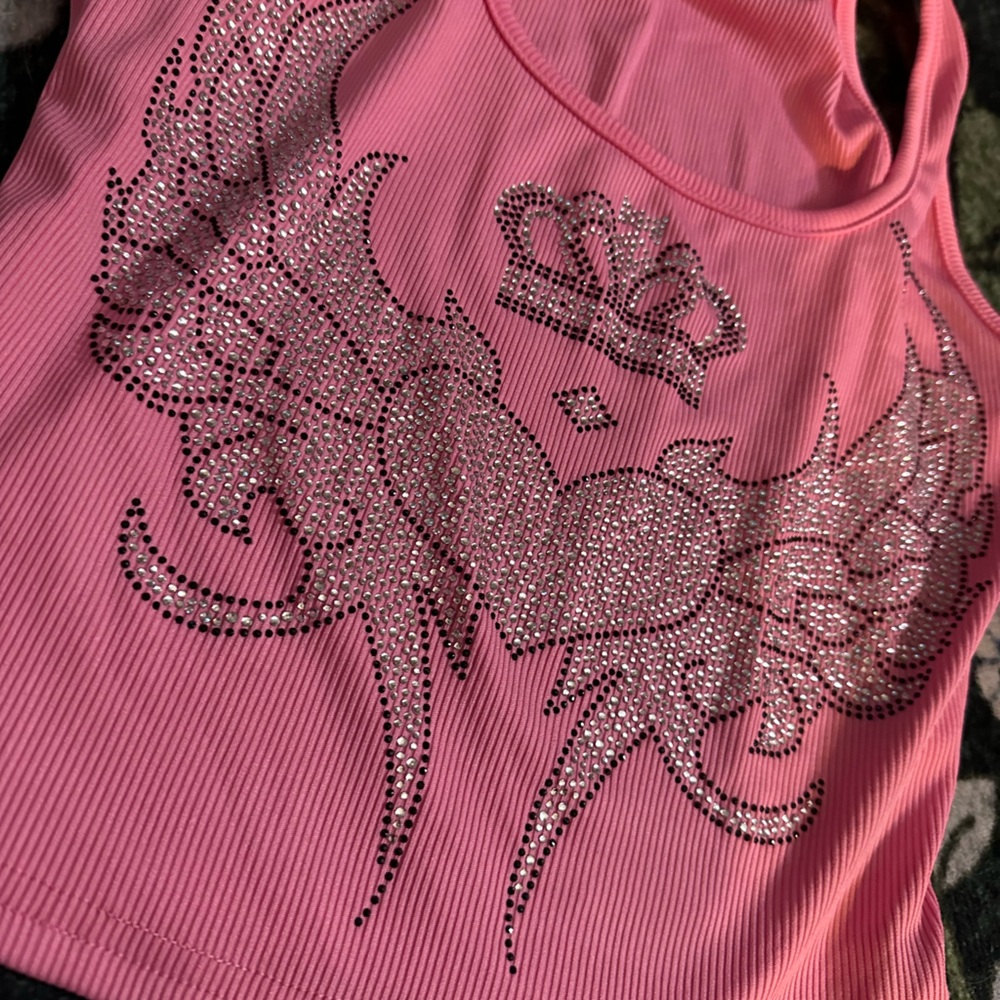 Pink Embellished Tank Top - Picture 3 of 4